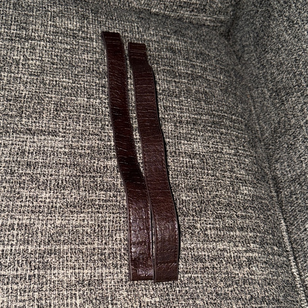 Miche Brown Crocodile Embossed Leather Purse Straps